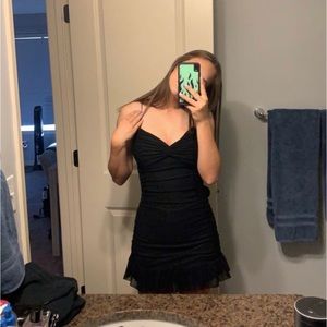 Black mini dress
